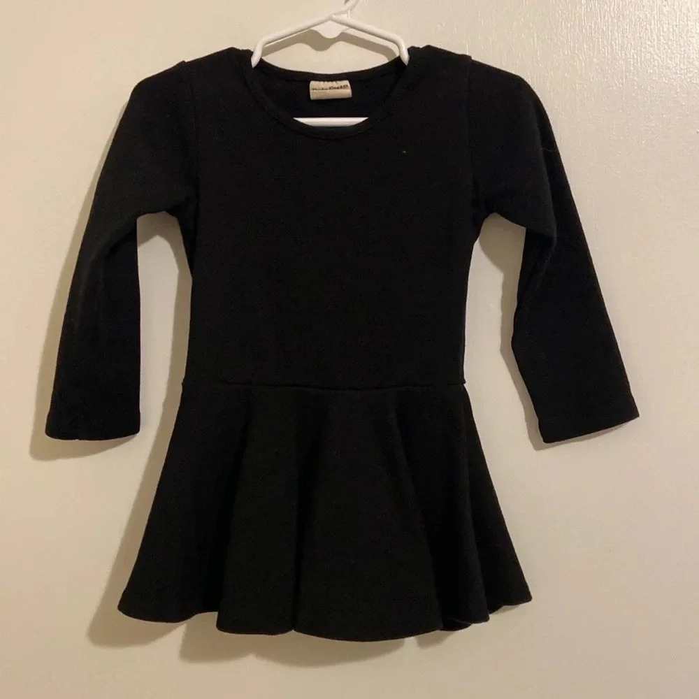 Dudu Cream black skater dress size 24-36 months